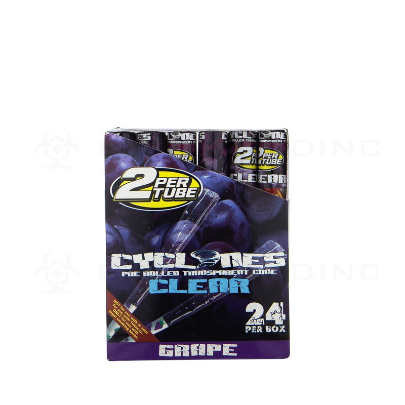 Cyclones | Pre Rolled Grape Clear Cones 2-packs | 24 CT