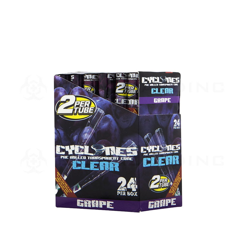 Cyclones | Pre Rolled Grape Clear Cones 2-packs | 24 CT