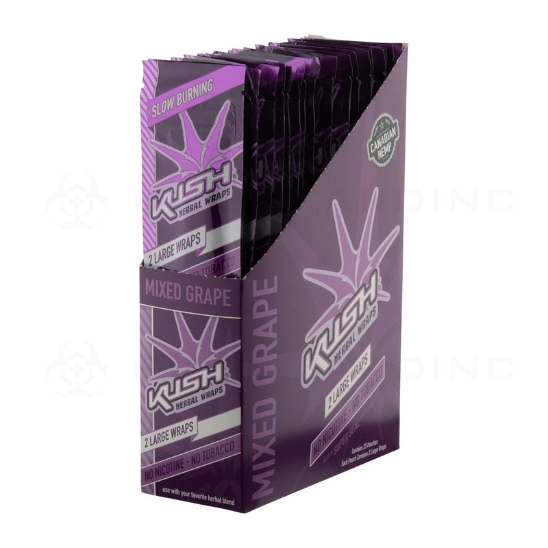 KUSH® | Mixed Grape Herbal Wraps 2-Packs | 25 Count