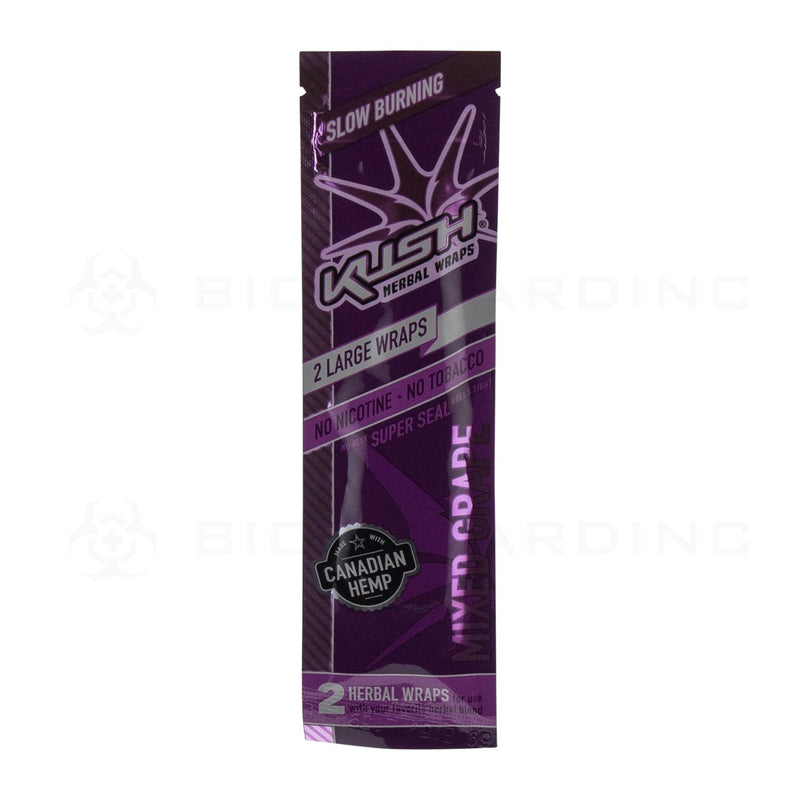 KUSH® | Mixed Grape Herbal Wraps 2-Packs | 25 Count