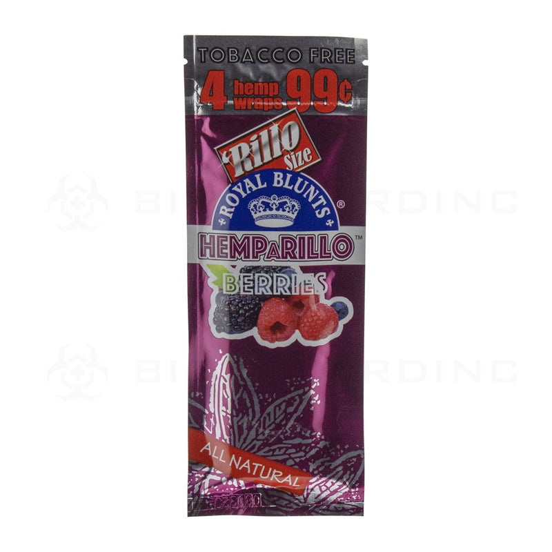 Royal Blunts® | Hemparillo™ Wraps Berries Rillo Size 4-Packs | 15 CT