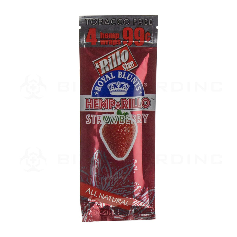 Royal Blunts® | Hemparillo™ Wraps Strawberry Rillo Size 4-Packs | 15 CT