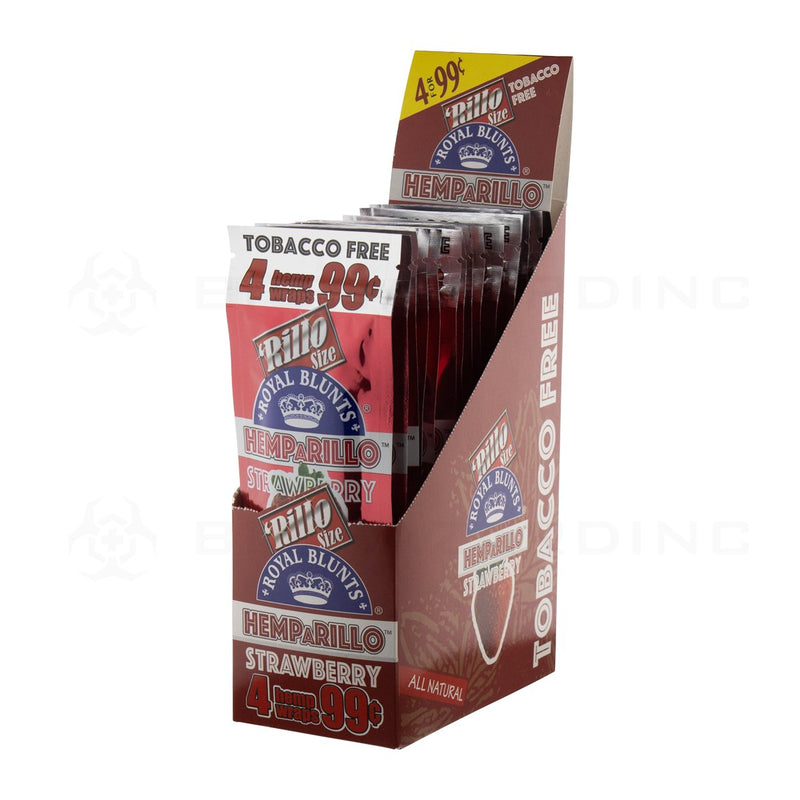 Royal Blunts® | Hemparillo™ Wraps Strawberry Rillo Size 4-Packs | 15 CT