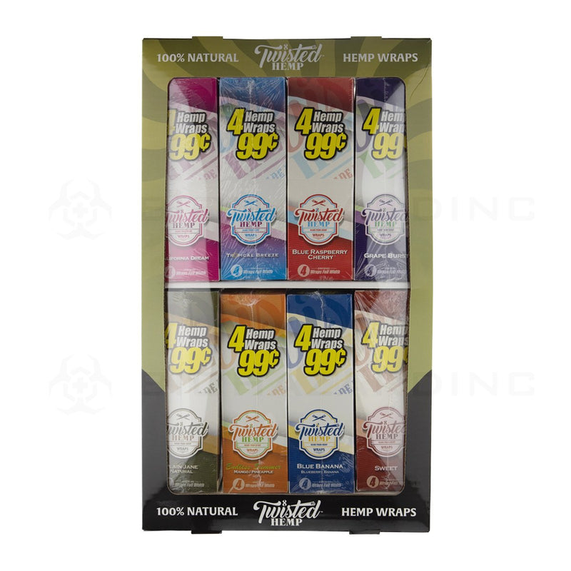 Twisted Hemp™ | Assorted Full Width Hemp Wraps 4 Packs | 120 Count