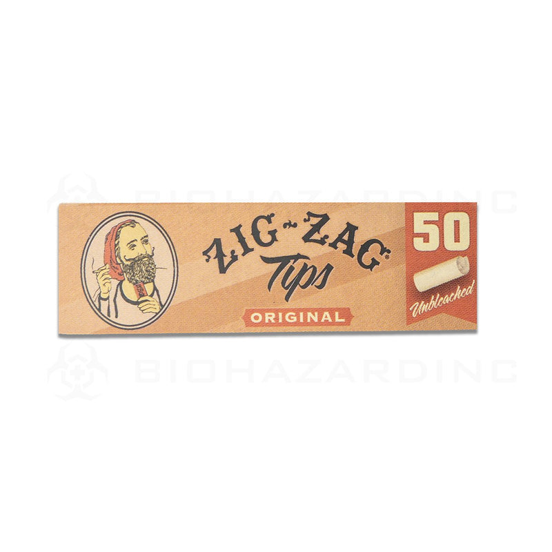 Zig-Zag | Original Unbleached Rolling Tips | 50 Count