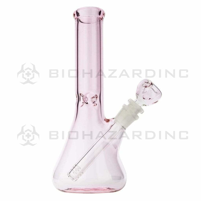 Biohazard Inc Glass Bong 9" Beaker Water Pipe - Pink