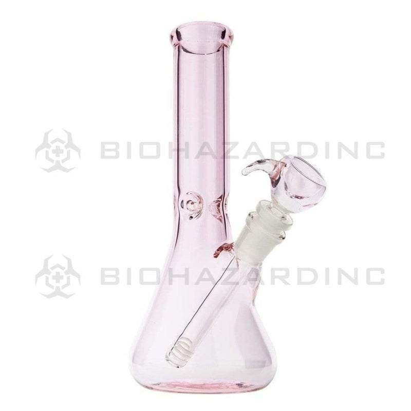 Biohazard Inc Glass Bong 9" Beaker Water Pipe - Pink