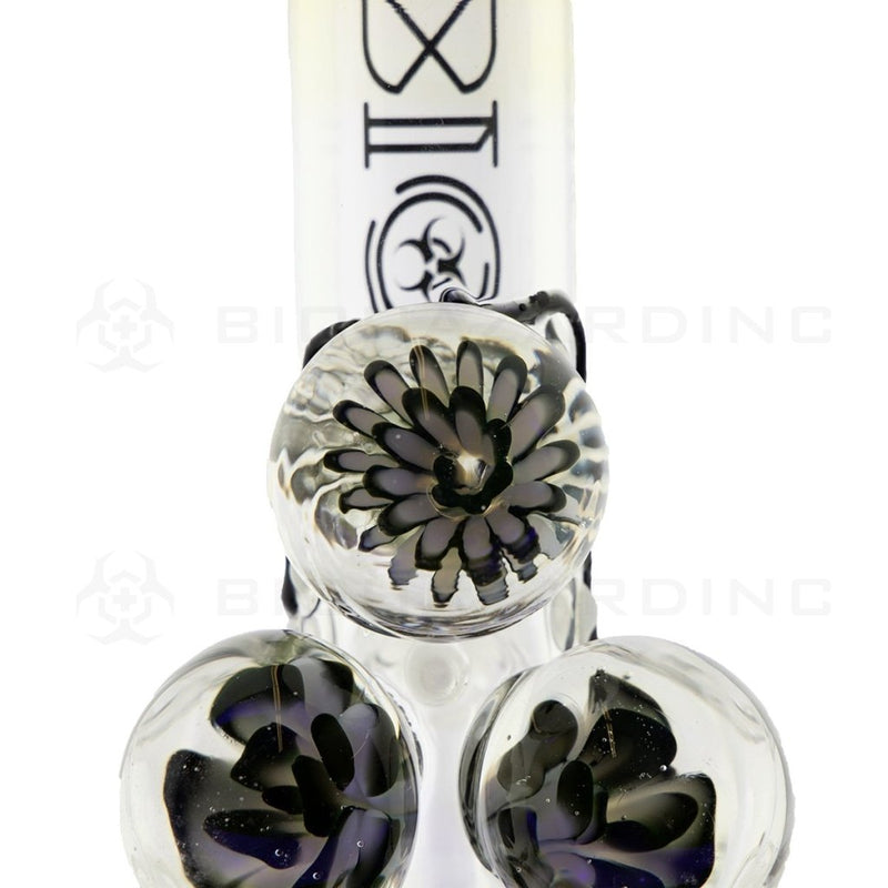 9 Bio 3 Marble Bubble Bottom Bong - Black W/ Illuminati Glass