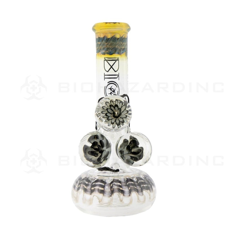 9 Bio 3 Marble Bubble Bottom Bong - Black W/ Illuminati Glass