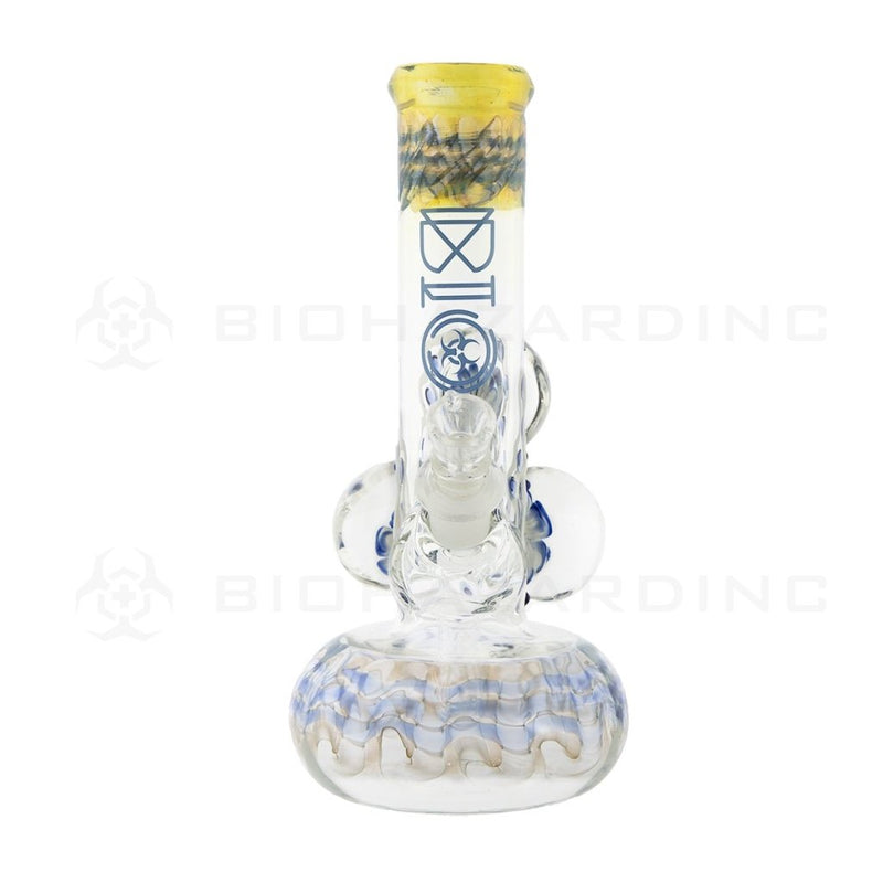 9 Bio 3 Marble Bubble Bottom Bong - Blue W/ Illuminati Glass