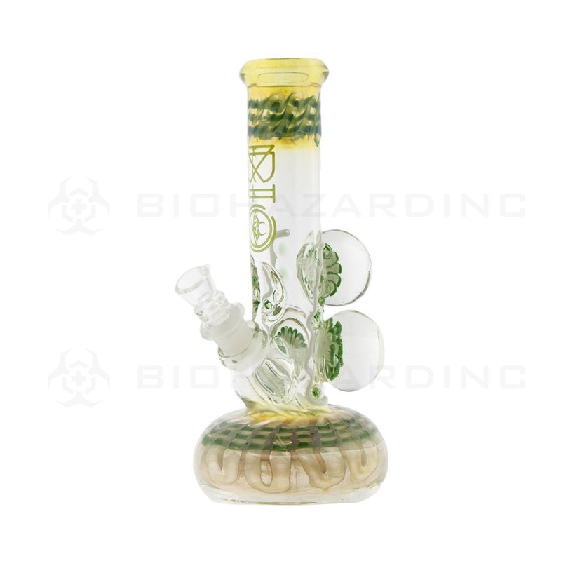 9 Bio 3 Marble Bubble Bottom Bong - Green W/ Illuminati Glass