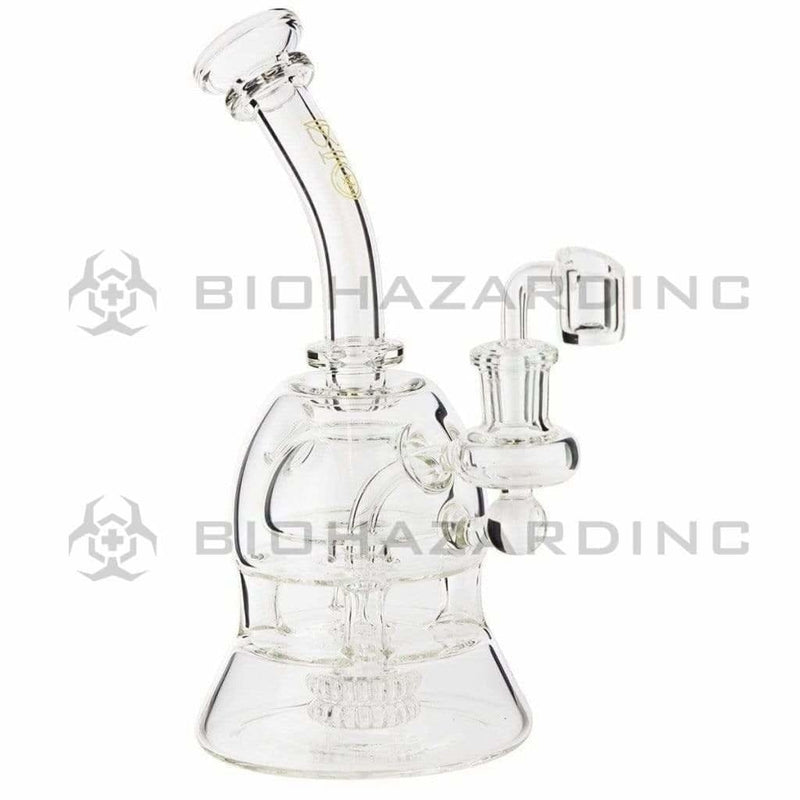 Bio Glass Glass Dab Rig 9" BIO METRIX Double Showerhead Rig - Gold