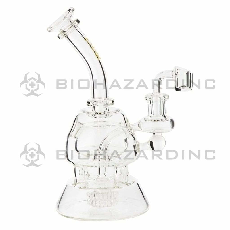 Bio Glass Glass Dab Rig 9" BIO METRIX Double Showerhead Rig - Gold