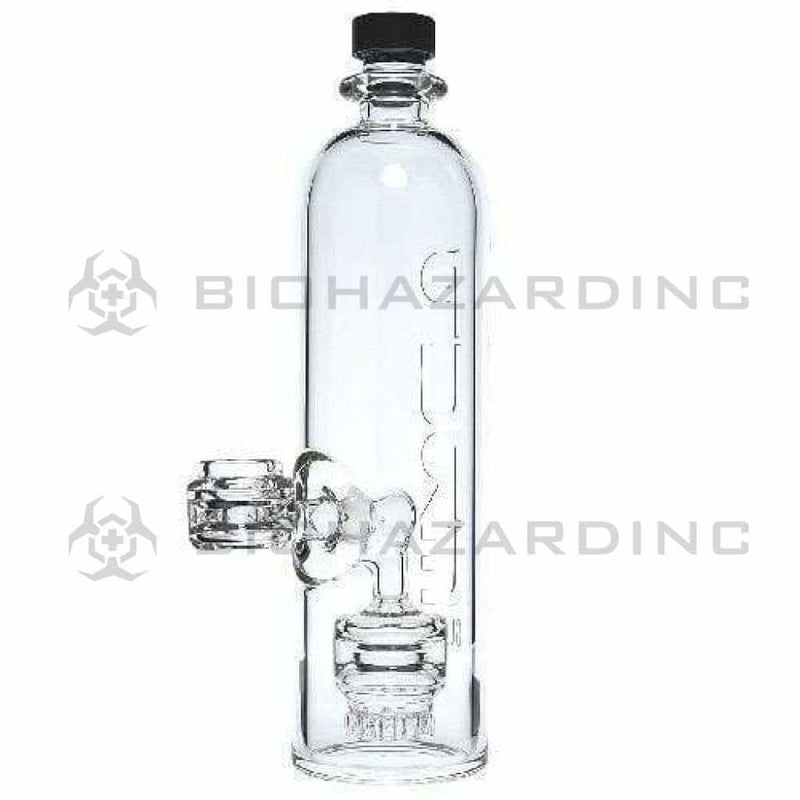 Pure Glass Glass Bong 9" PURE Water Bottle Mini Jellyfish Perc - Grey Hydroguard Sleeve