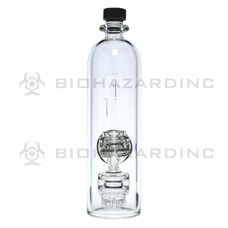 Pure Glass Glass Bong 9" PURE Water Bottle w/ Mini Jellyfish Perc - Blue Hydroguard Sleeve