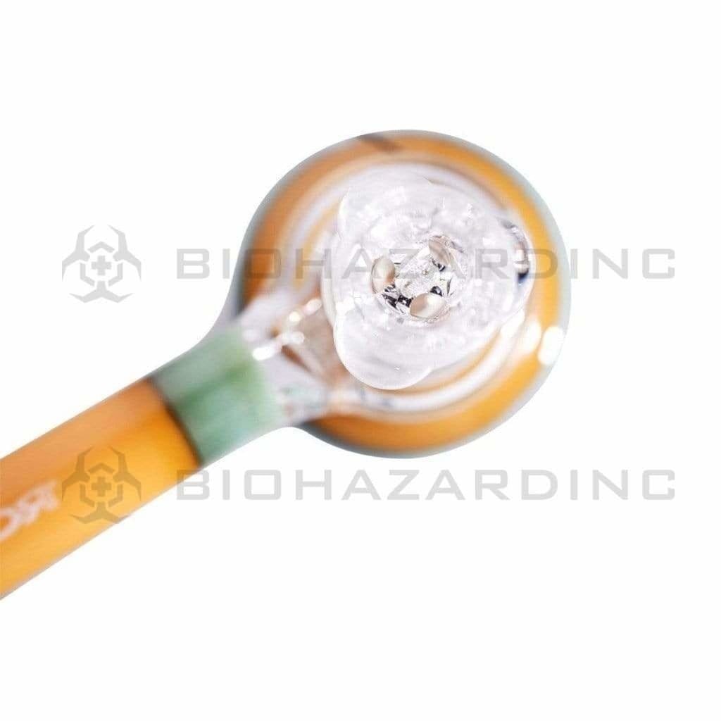 Roor Glass Bubbler 9" ROOR Bubbler Barrel-Style Waterpipe - Multi-Color w/ Black logo