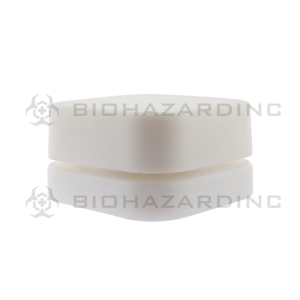 Biohazard Inc Glass Jar 9mL Square Glass Jar - White - 250 Count