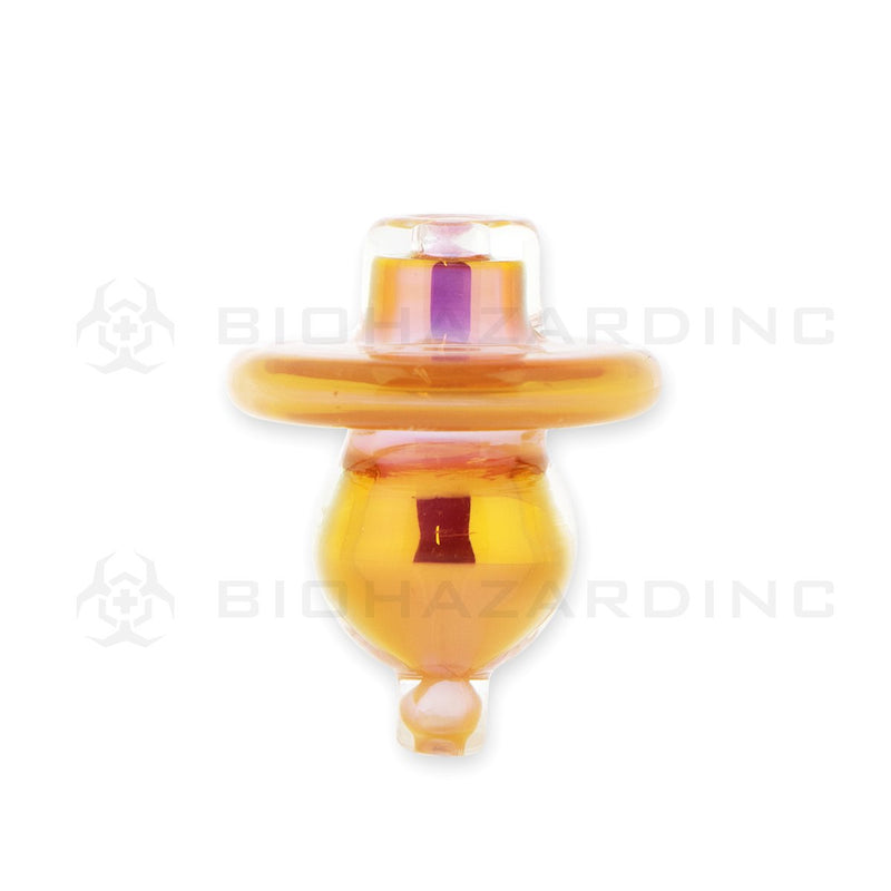 Glass Directional Bubble Carb Cap | Iridescent Orange