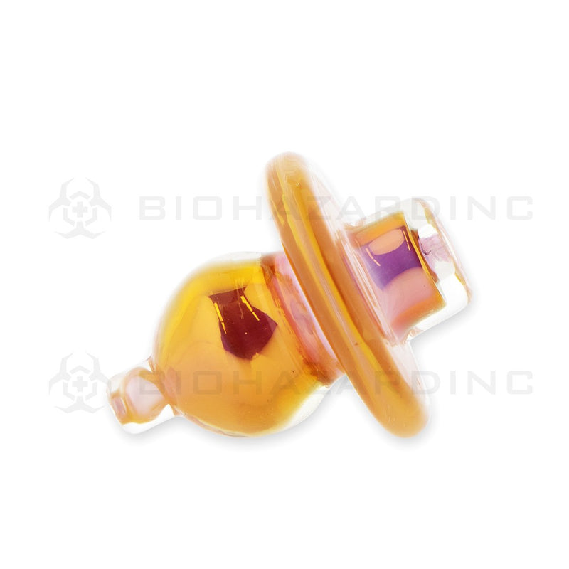 Glass Directional Bubble Carb Cap | Iridescent Orange