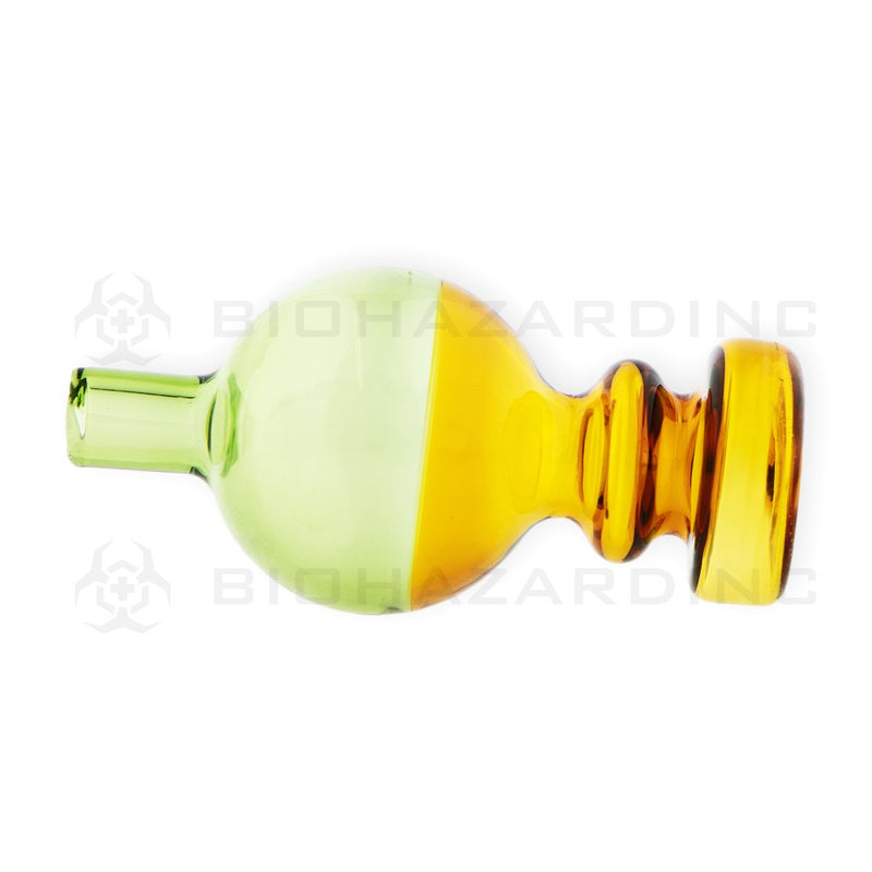 Two Tone Glass Directional Bubble Carb Cap | Green/Amber