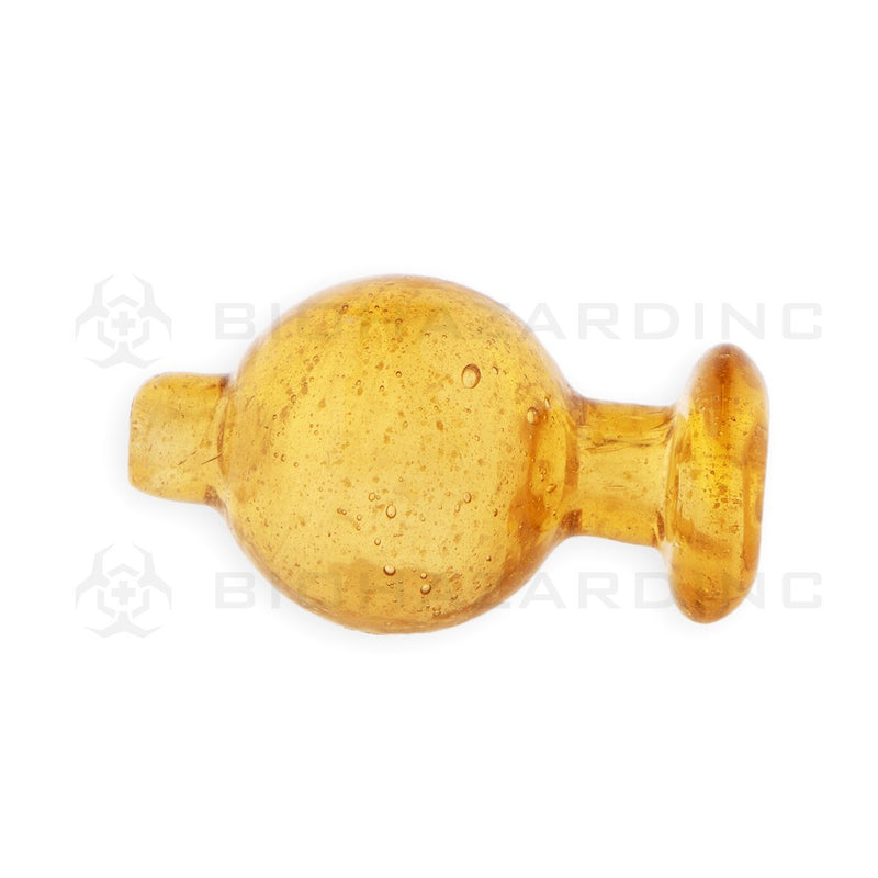 Glow in the Dark Pulegoso Glass Bubble Carb Cap | Amber