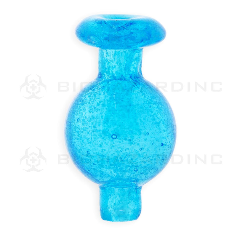 Glow in the Dark Pulegoso Glass Bubble Carb Cap | Aqua