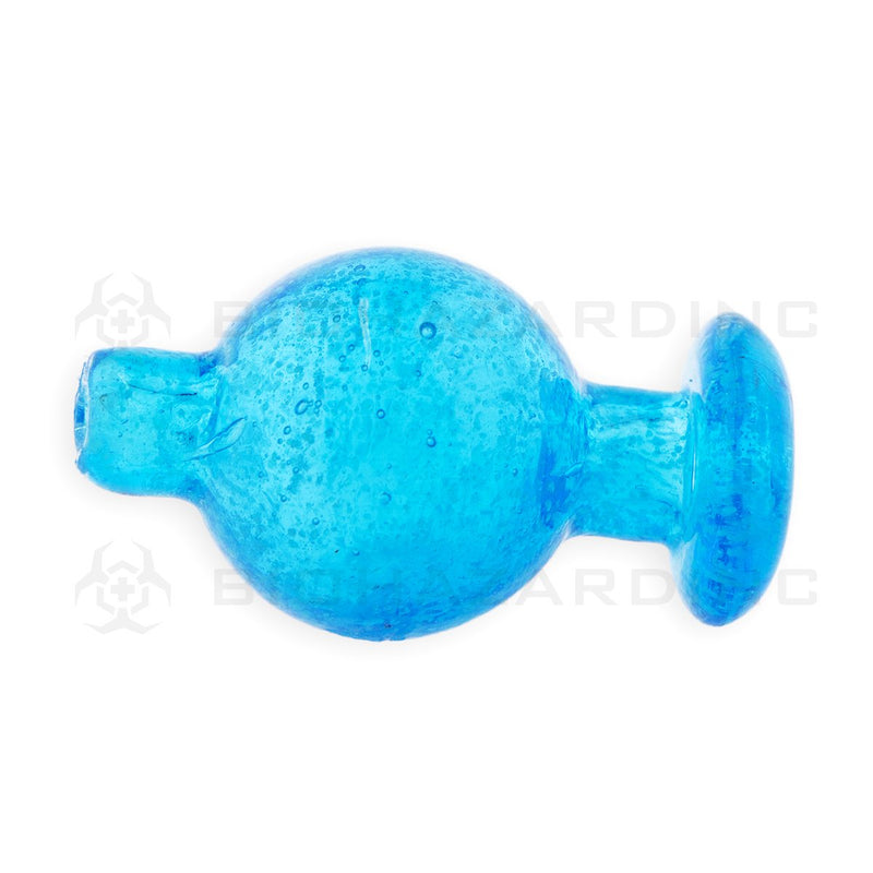 Glow in the Dark Pulegoso Glass Bubble Carb Cap | Aqua