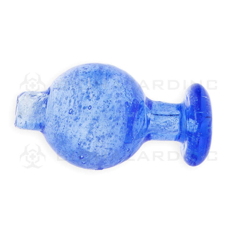 Glow in the Dark Pulegoso Glass Bubble Carb Cap | Blue