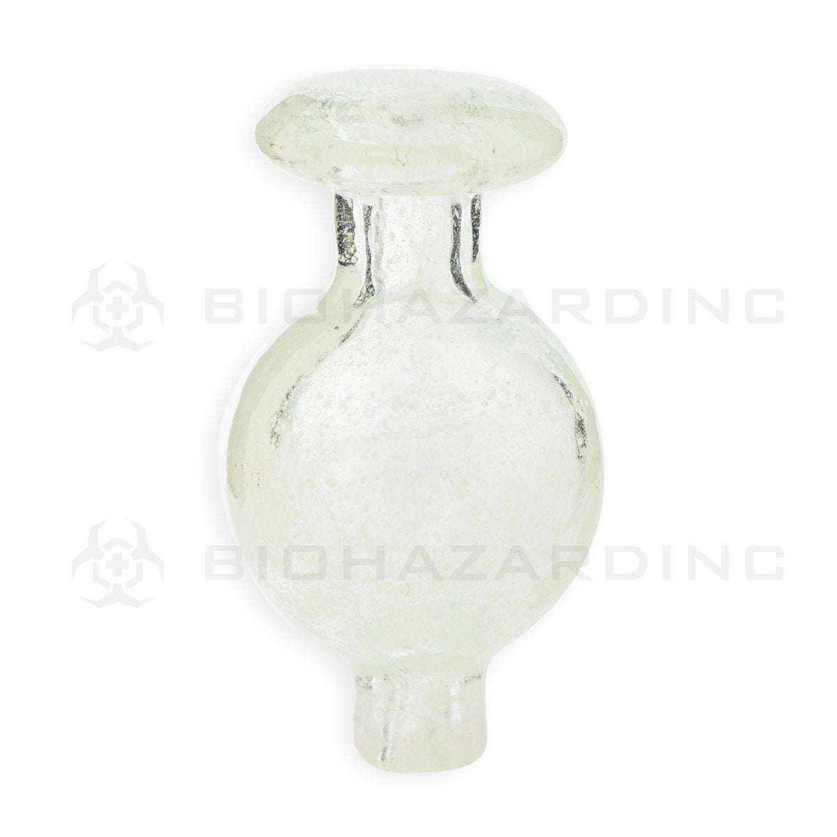 Glow in the Dark Pulegoso Glass Bubble Carb Cap | Clear
