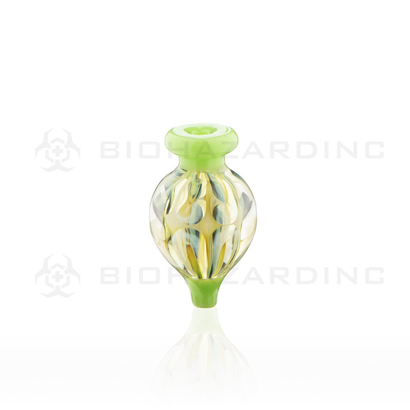 Glass Snaked Bubble Carb Cap | Slyme Green