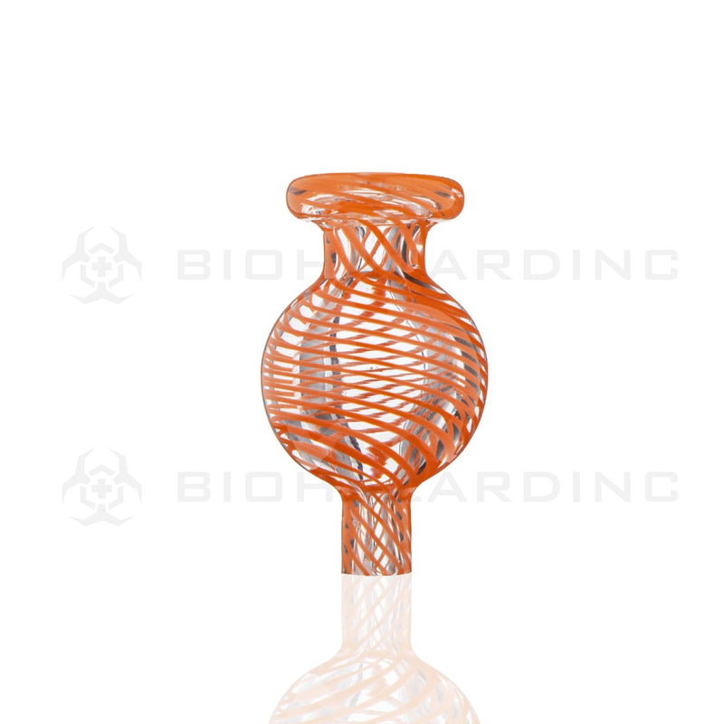 Glass Swirl Bubble Carb Cap | Orange