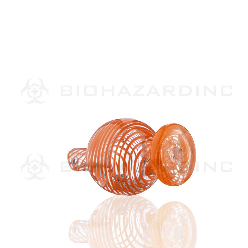 Glass Swirl Bubble Carb Cap | Orange