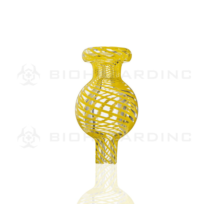 Glass Swirl Bubble Carb Cap | Yellow