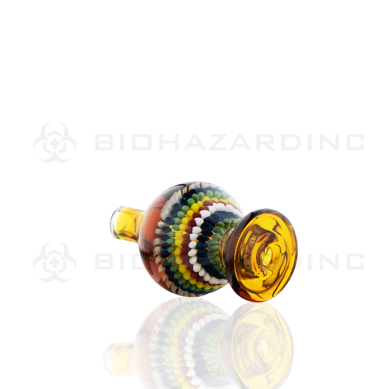 Glass Bead Bubble Carb Cap | Amber