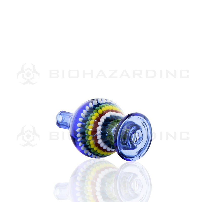 Glass Bead Bubble Carb Cap | Blue