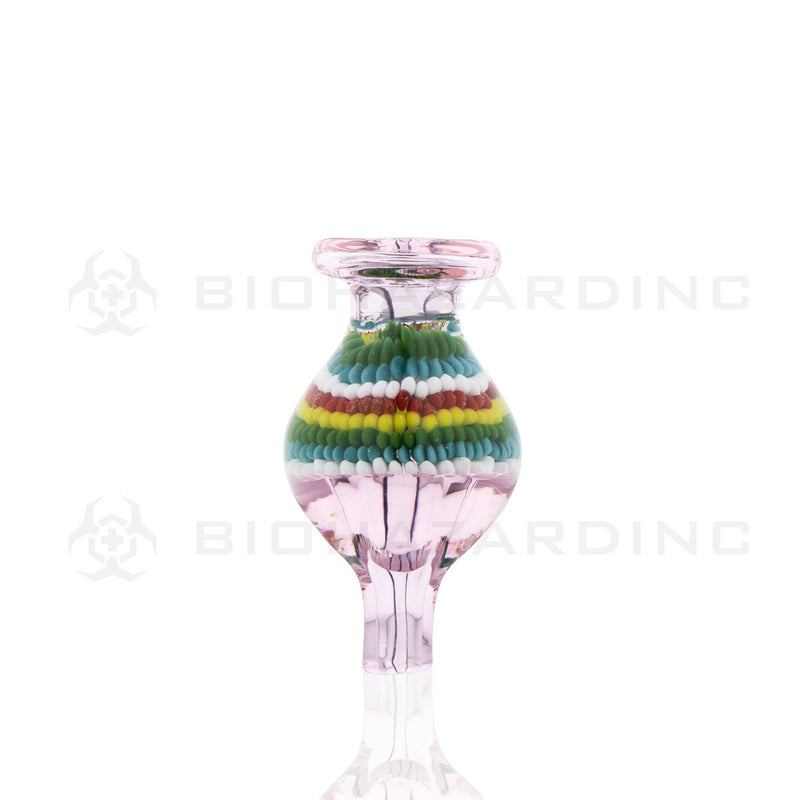 Glass Bead Bubble Carb Cap | Pink