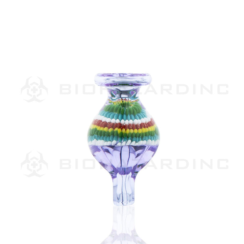 Glass Bead Bubble Carb Cap | Purple