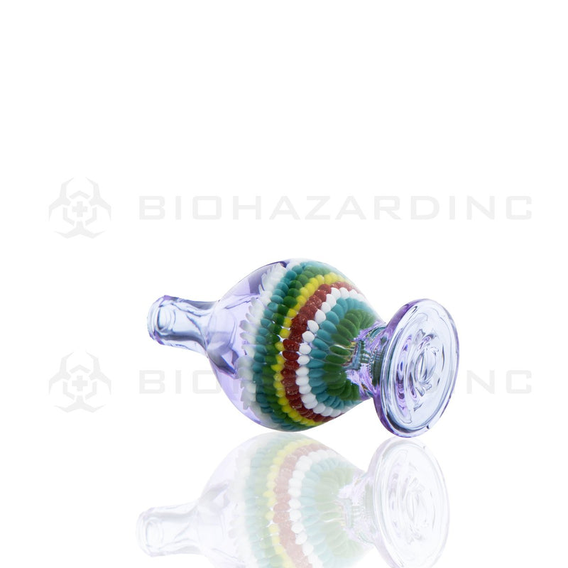 Glass Bead Bubble Carb Cap | Purple