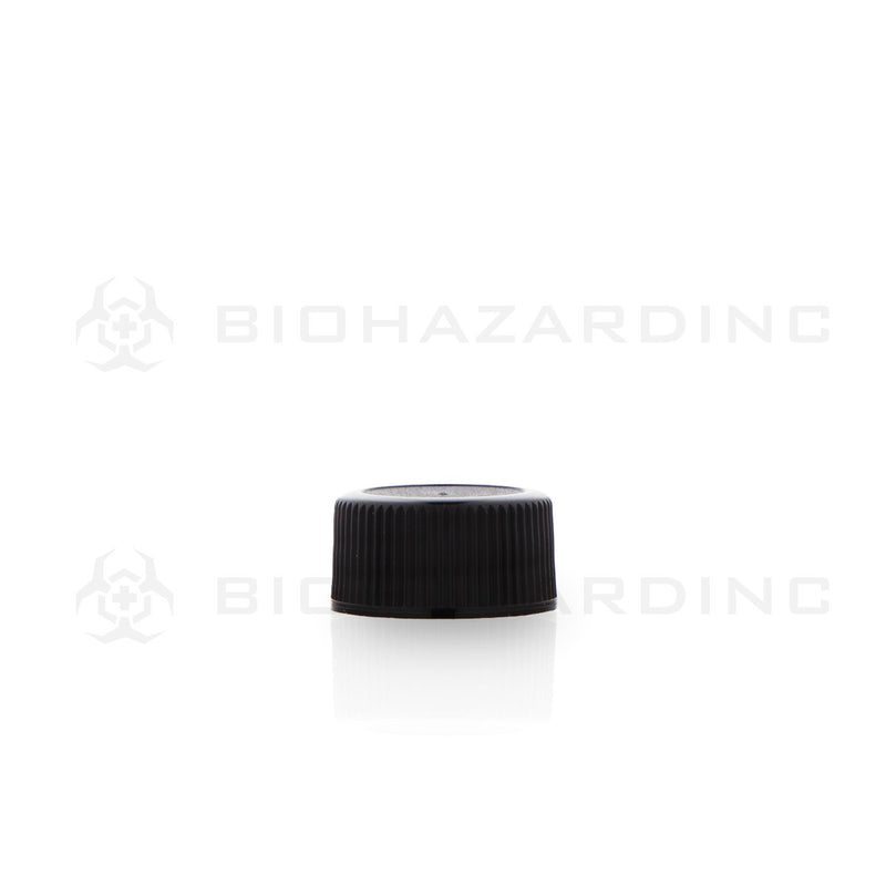 Matte Black Plastic Polypropylene Caps | 18mm