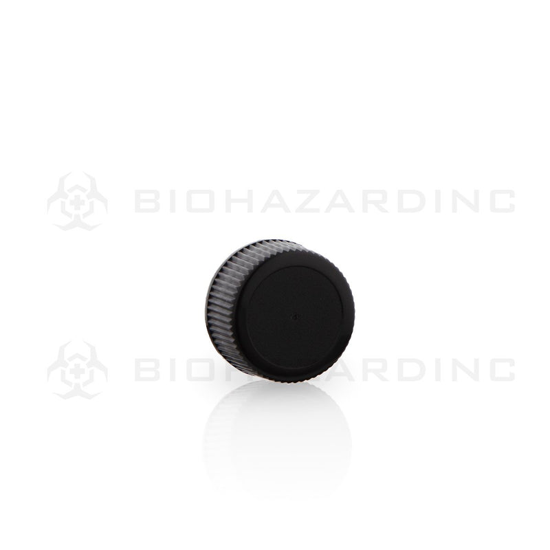 Matte Black Plastic Polypropylene Caps | 18mm