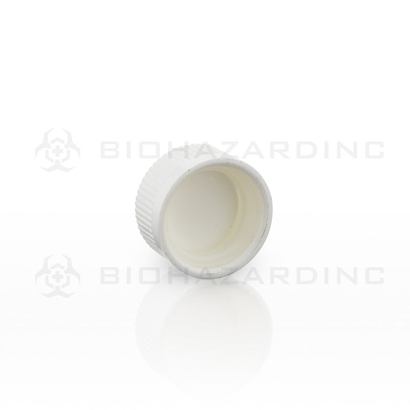 White Plastic Polypropylene Cap | 22mm | Child Resistant