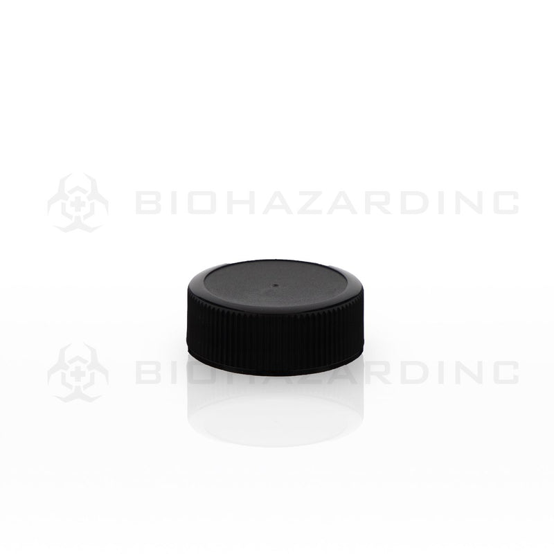 Black Polypropylene Plastic Caps | 28mm