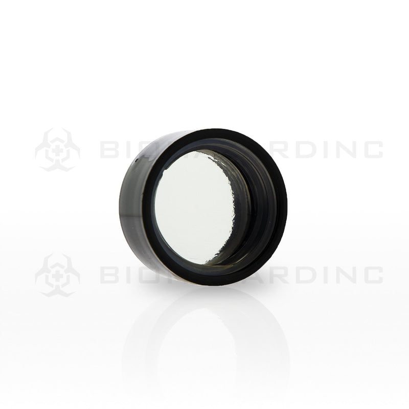 Black Gloss Smooth Skirt Plastic Cap | 28mm | Child Resistant