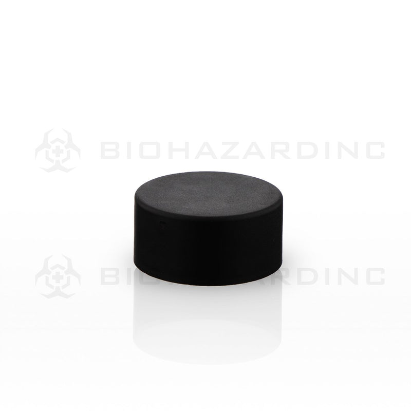 Black Matte Plastic Cap | 28mm | Child Resistant