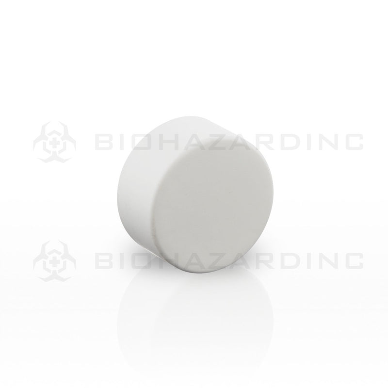 Matte White Plastic Cap | 28mm | Child Resistant