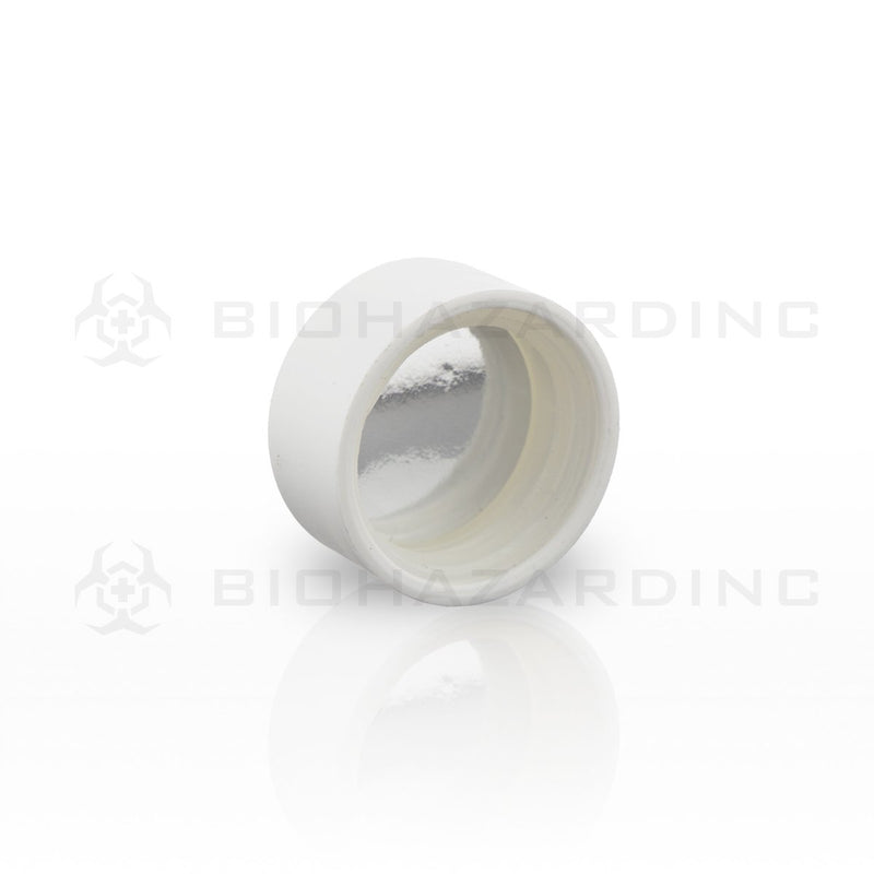 Matte White Plastic Cap | 28mm | Child Resistant