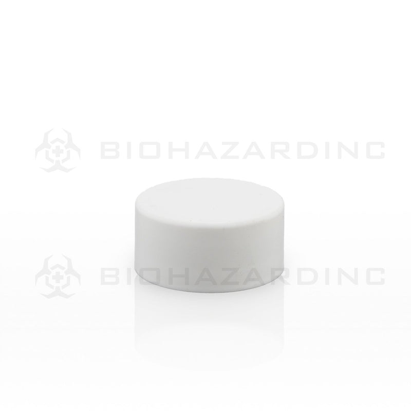 Matte White Plastic Cap | 28mm | Child Resistant