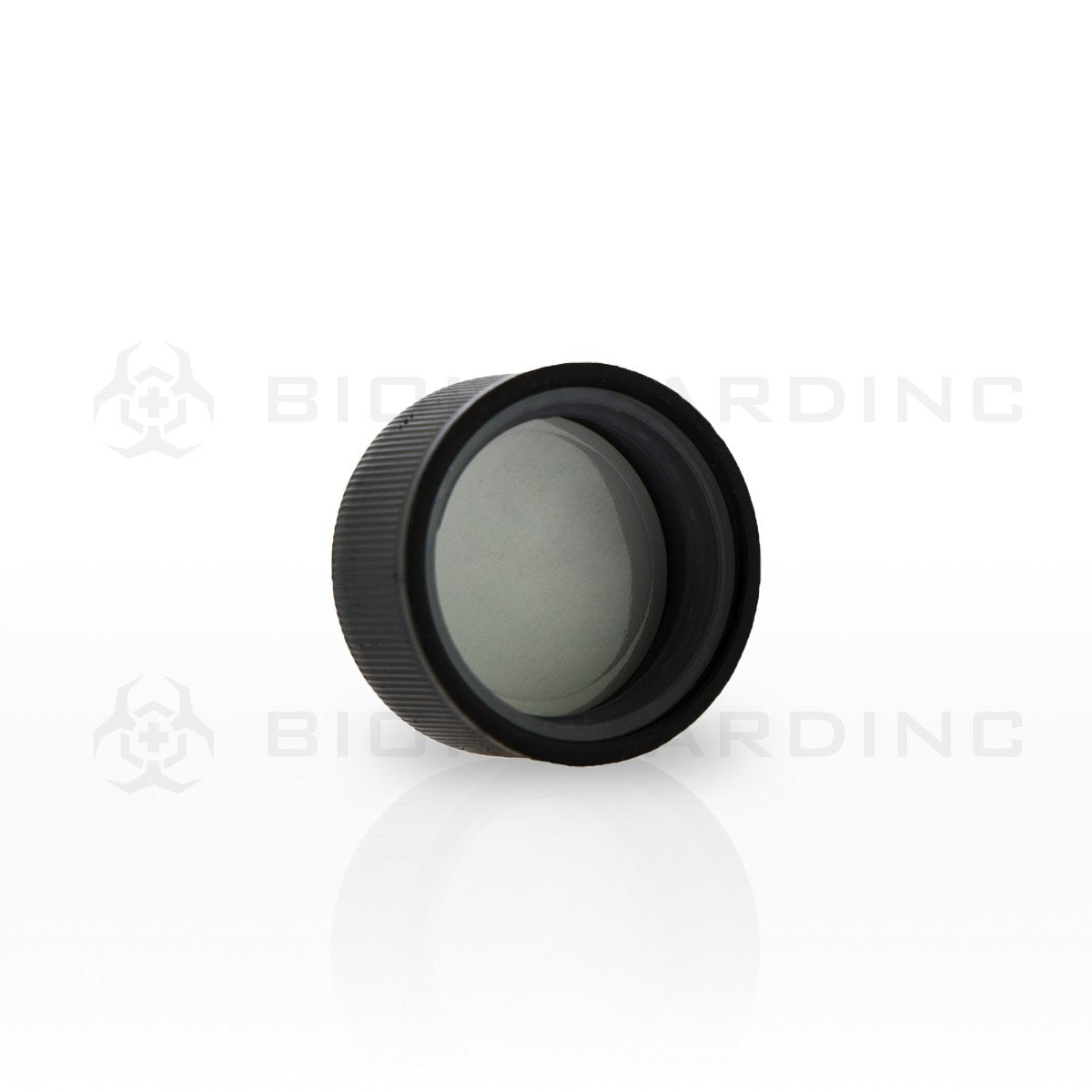 Black Ribbed Cap | 28mm | Child Resistant