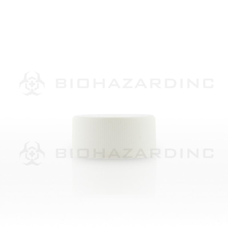 White Ribbed Cap | 28mm | Child-Resistant