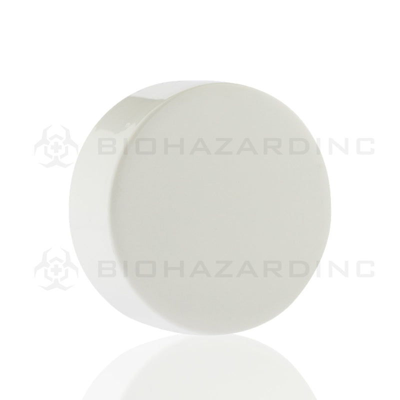 Gloss White Plastic Caps | 38mm | Child-Resistant